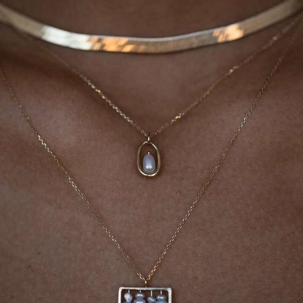 WWAKE 14k Pearl Droplet charm NWT